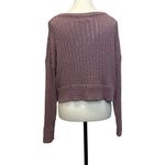 Altar'd State Altar’d State Mauve Ribbed Knit Cropped Sweater - Textured Pullover - Size XS Photo 2