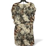 Relativity  Women Pullover Dress XL NWT Abstract Animal Print Y2K Midi Black Photo 1