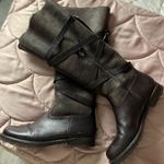 Via Spiga Brown Sheepskin Tall Leather Riding Boots Size 6.5 Photo 0