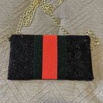 Pria Handcrafted Bee Envelope Black‎ Clutch NWOT Beaded Wallet Photo 8