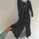 American Vintage Vintage Black and White Floral Jumpsuit Lightweight Casual 90s Retro Photo 1