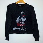 Disney  Cropped long sleeve sweatshirt torn hem super soft Photo 2