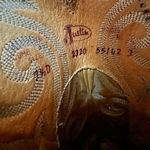 Justin Boots Justin Brown SIlver Leather Western Cowboy Boots Men's sz 7.5 D Women's size 9.5 Photo 9