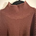 Guess  Women's Burgundy Brown Turtleneck Sweater with Button Details Small Photo 2