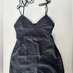 ZARA BLACK SHORTS ROMPER WITH ADJUSTABLE SHOULDER TIES SIZE MEDIUM Photo 0