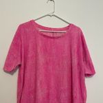 Xhilaration Sleepwear Neon Hot Pink Burnout Short Sleeve Dolman Sleeve PJ Shirt Photo 1