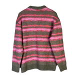 ZARA Striped Knit Oversized Sweater Womens M Brown Pink Cozy Indie Retro Y2K Photo 4