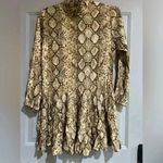 ZARA  the Andrea dress snake print long sleeve tear mini dress Photo 3