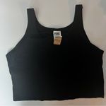 PINK - Victoria's Secret PINK  Victoria’s Secret Women’s Sleeveless Black Crop Stop With Bra Style Top XL Photo 1