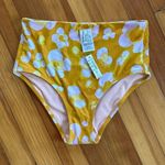 Madewell NWT Second Wave Retro High-Waisted Bikini Bottom in Watercolor Floral S Photo 0