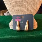 Paparazzi Shiny Gold Teardrop Earrings Photo 1