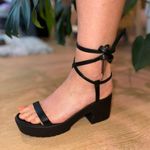 Urban Outfitters Black Platform Sandals Photo 0