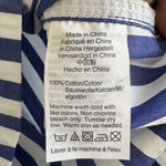 J.Crew Tunic in bold stripe cotton poplin top blue white size small collarless Photo 6