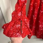 Free People NWT  Tess Long Sleeve Mini Dress Red Pink Size Large Photo 6