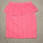 Lilly Pulitzer Pink Checkered Pencil Skirt with Peplum Trim Photo 1