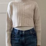 PacSun L.A. Heart by neutral, cream, sand ribbed cropped mock neck sweater Photo 0