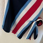 BCBGeneration Striped Wrist-Tie A-Line Swing Dress Blue / Navy / Red Size XL Photo 9