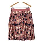 Metro Wear Floral Pleated Skirt Pink Blue White Flowers Light‎ Size Large NWT Photo 1