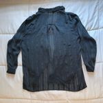 Chico's Vintage 90s 100% Silk Black Button-Up Shirt Jacket Size 2 (Large) Photo 4