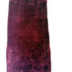 Hutch NWT  Wine Velour Rib Midi Skirt Side Slit Zipper Elegant Womens Sz S Photo 0