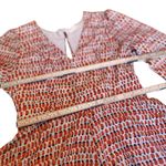 Altar'd State Altar’d State Orange-Red Short Jumpsuit Size M EUC Scoop Neck Flutter Sleeve Fit Photo 3