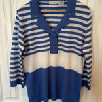 White Stag  Blue And White Stripe Top Size XL Photo 0
