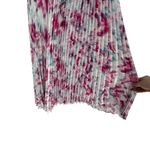 Halogen NWT  Sleeveless Pleated Sharkbite Hem Midi Halter Dress Magenta Size XL Photo 4