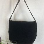 The Sak  Black Crochet Zip Top Shoulder Handbag Bag Photo 1