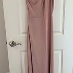Reformation  Evelyn One Shoulder Long Blush Pink Maxi Dress with Front Slit | 2 Photo 0