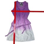 Young Fabulous and Broke  Silk Ombré Tie‎ Dye Slip Dress XS Tie Waist Ruffle Fairy Photo 5