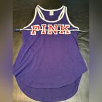 PINK - Victoria's Secret  Ted, White & Blue Sleeveless Relaxed Tank Top size M Photo 6