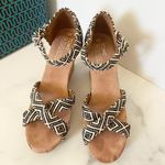 Toms Stripe Wedge Cork Platform Sandals Size 7.0 Photo 1