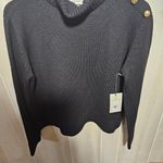 Tuckernuck Black and Gold Cowl Turtleneck Sweater Photo 2