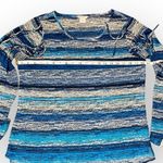 Ariat  Blue Fringe Western Long Sleeve Blouse Size Medium Photo 4