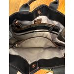 Valentino Milano Black Leather Tote Bag Rose Gold Hardware Photo 4