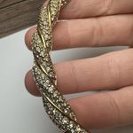 Swavorski Vintage Swarovski Crystal Gold Tone Clear Necklace (Swan Signed) Photo 4