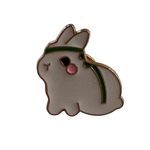 Bunny Rabbit Enamel Pin Cute Kawaii Animal Brooch Lapel Pin Backpack Accessory White Photo 0