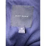 Alex Marie Jumpsuit Women 18 Navy Blue Velvet Cape Sleeves Belted Wide Leg Beth Photo 7