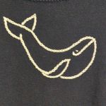 Loft Navy Whale Embroidered Crewneck Long Sleeve Knit Cotton Sweater Size XS Photo 1