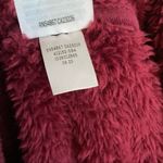 PINK - Victoria's Secret  • Burgundy Maroon Fuzzy Teddy Half Zip Pullover Photo 3