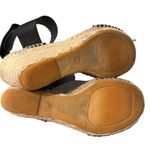 Vince Sophie Black Leather Wedge Espadrille Sandals Photo 8