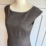 Ann Taylor  Women's Size 4 Gray Brown Sheath Wool Blend Dress Button Accents Photo 4