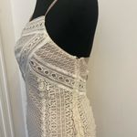 Greylin Off White Crochet Lace Nude Lined Cocktail Boho Mini Dress Photo 4