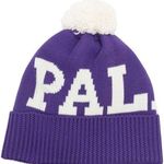 Palm Angels Purple & White Pom-Pon Beanie Hat - Italy - NWT Photo 0