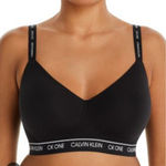 Calvin Klein Women's CK One Cotton Lightly Lined Bralette Black Color Size 3X Photo 0