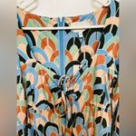 $695 CARA CARA Loretta Dress Geo Dew Moss Sz Small New Blue Photo 6