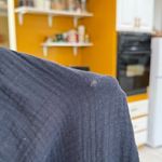 Michael Stars Wide Black Semi Sheer Crop Drawstring Waist Raw Hem Pull On Pants Photo 11