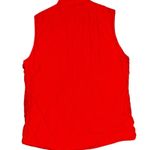 Ralph Lauren  Quilted Vest Womens Medium Reversible Green Orange Suede Trim Horse Photo 6