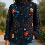 Johnny Was Tehachapi Inca thick heavily embroidered jacket NWT Photo 0