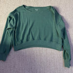 Hollister  Cropped Green Crewneck Sweater XS Photo 0